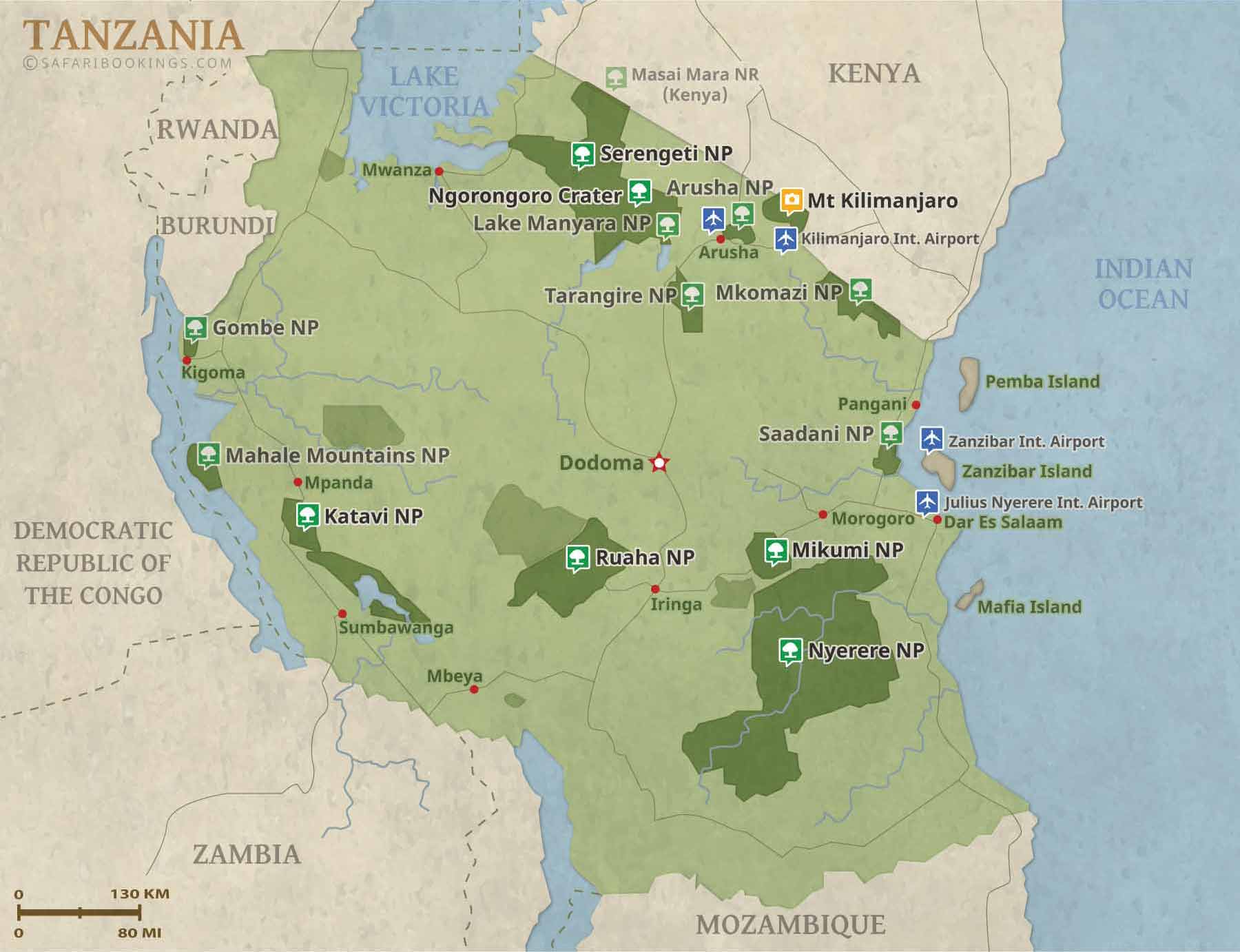 tanzania map 